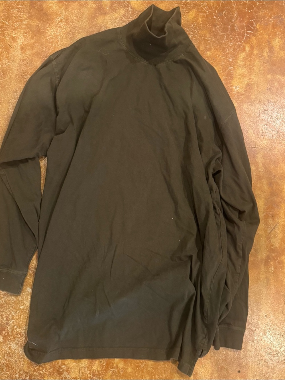 Mack’s Prairie Wings Turtleneck Shirt Size XL Green Duck Logo 100% Cotton